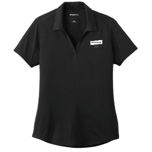 AchievaCreditUnion - Sport-Tek Ladies PosiCharge Tri-Blend Wicking Polo Black