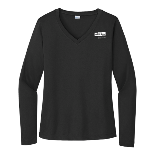 AchievaCreditUnion - Sport Tek Ladies Long Sleeve V Neck Competitor Tee
