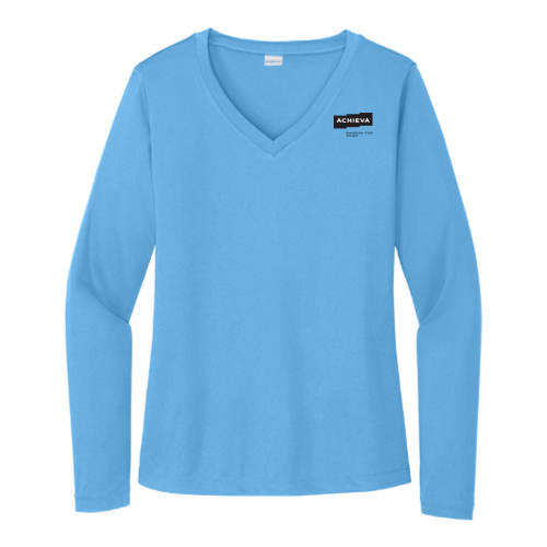 AchievaCreditUnion - Sport Tek Ladies Long Sleeve V Neck Competitor Tee
